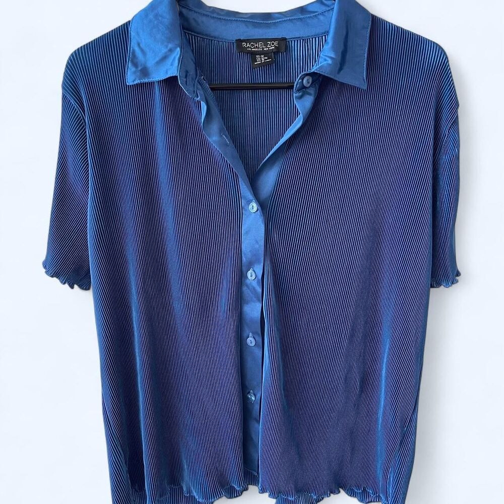 Rachel Zoe Blue Pinstripe Blouse